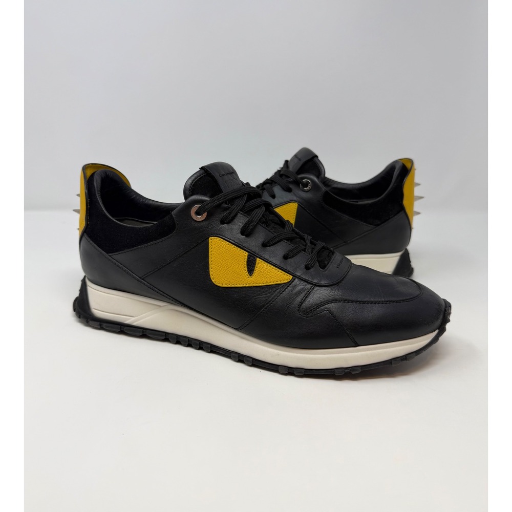 Fendi Monster Eye Spike Leather Sneaker Size 9 US 8 EU